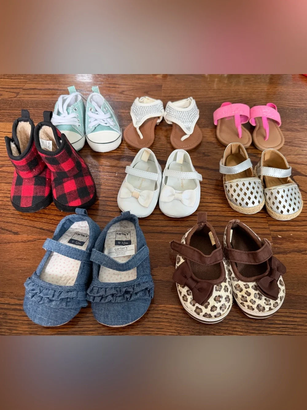 Lot of Baby Girl Shoes Size 0-1
